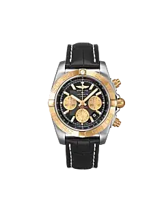 Breitling CB0110121B1P1 Chronomat 44 Stainless Steel and 18k Rose Gold Black Dial