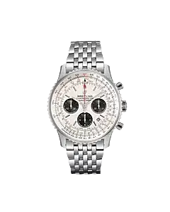 Breitling AB0121211G1A1 Navitimer B01 Chronograph 43 Stainless Steel Mercury Silver Dial