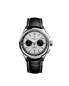 Breitling Panda AB0118221G1P1 Premier B01 Chronograph 42 Stainless Steel Silver Dial