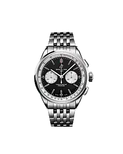 Breitling AB0118371B1A1 Premier B01 Chronograph 42 Stainless Steel Black Dial