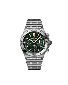 Breitling AB01343A1L1A1 Chronomat B01 42 Bentley Stainless Steel Green Dial