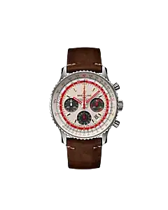 Breitling AB01219A1G1X1 Navitimer B01 Chronograph 43 TWA Edition Stainless Steel Silver Dial