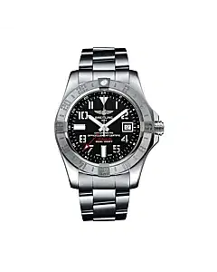 Breitling A32390111B1A1 Avenger II GMT Stainless Steel 43mm "Volcano Black" Dial