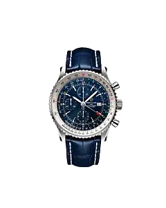 Breitling A24322121C2P1 Navitimer Chronograph GMT 46 Stainless Steel Blue Dial
