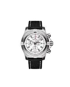 Breitling A133751A1A1X1 Super Avenger Chronograph 48 Stainless Steel White Dial