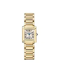 Cartier Tank Française WGTA0114 Golden Sunray Dial Yellow Gold Small