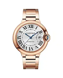 Ballon Bleu De Cartier WGBB0039 White Dial Rose Gold Watch