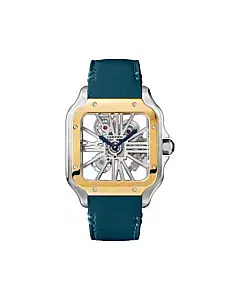 Cartier WHSA0024 Santos de Cartier Yellow Gold Skeleton Dial Large