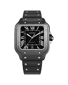 Cartier WSSA0039 Santos De Cartier Black ADLC Steel Large Watch