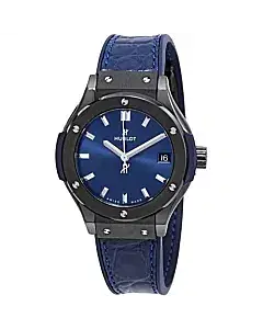 Hublot 581.cm.7170.lr Classic Fusion Quartz 33mm Ladies Watch Ceramic Blue