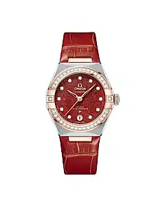 Omega 131.28.29.20.99.002 Co-Axial Red Diamonds Dial