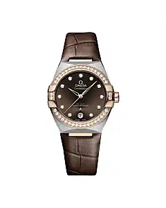 Omega 131.28.36.20.63.001 Seamaster Aqua Terra Co-Axial Brown Dial With Diamonds