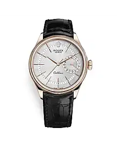 Rolex Cellini Date 50515 Silver Dial Leather Strap 39mm Men's Watch