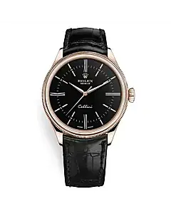 Rolex Cellini 50505 Leather Strap Time 39mm Men's Watch