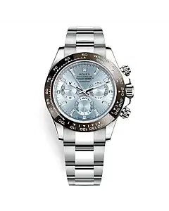 Rolex Cosmograph Daytona 116506 Ice Blue Baguette Diamond Platinum Watch