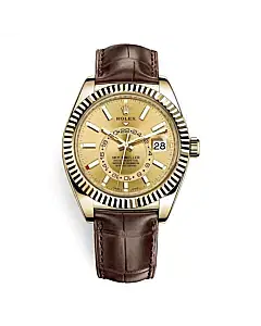 Rolex Sky Dweller 42mm Men's Watch 326138 Champagne Index