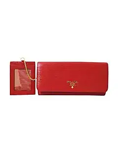 Prada Continental Saffiano Leather Wallet