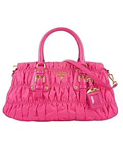 Prada Pink Tessuto Gaufre Satchel