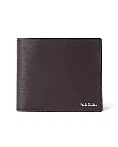 Paul Smith Burgundy Straw-Grain Leather Billfold Wallet