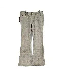 Roberto Cavalli Off White Printed Denim Jeans