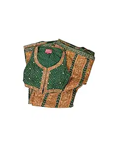 Ritu Kumar Green and Beige Saree