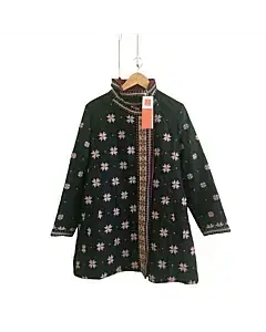 Ritu Kumar Cross Stitch Rug Black Coat