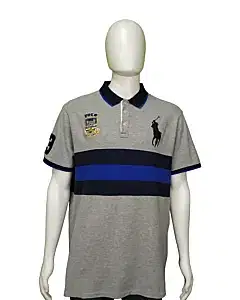 Polo Ralph Lauren Grey and Blue Polo Shirt