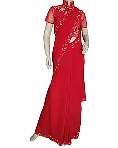 Ridhi Mehra Red Saree 4 Pcs