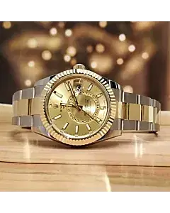 Rolex Sky-Dweller Champagne 42MM 326933 Complete Set