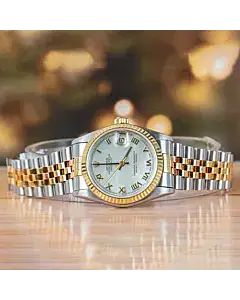 Rolex Datejust 31 mm Steel and Yellow Gold White Roman Dial