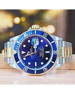 Rolex Submariner Date Blue Dial Two-Tone Yellow Gold Watch