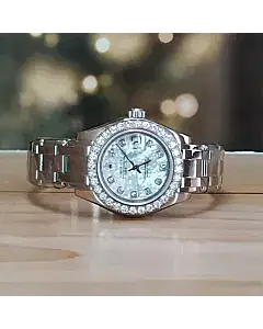 Rolex White Gold Lady-Datejust Pearlmaster