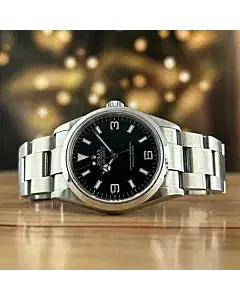 Rolex Explorer I Black Dial Steel Watch