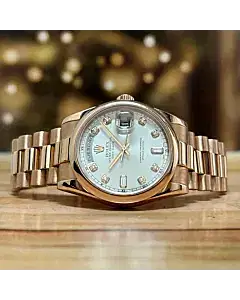 Rolex Day Date Rose Gold Diamond Dial 36MM