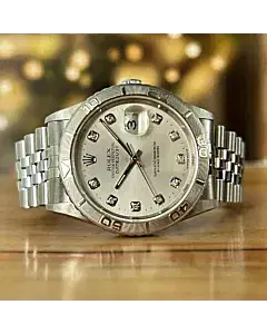 Rolex Datejust Turn-O-Graph 36MM Diamond Dial Steel