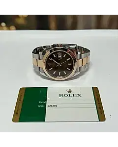 Rolex Datejust Steel & Rose Gold 41MM Brown Dial Automatic