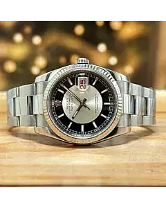 Rolex Datejust 36 Steel RARE Tuxedo Index Dial