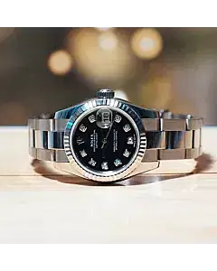 Rolex Lady-Datejust 26MM Black Diamond Dial Watch