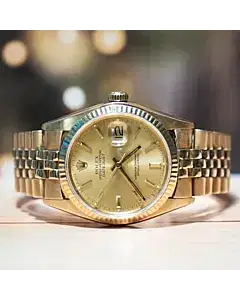 Rolex Oyster Perpetual Date 36 MM 18K Yellow Gold Automatic