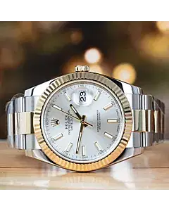 Rolex Datejust 41MM Gold/Steel Silver Dial Automatic