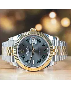 Rolex Datejust 41 MM Wimbledon Dial Steel and Gold Jubilee Strap Full Set 2023