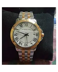 Raymond Weil Tango Date | Steel and Yellow Gold PVD Plating Silver Dial | Luxepolis