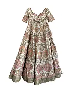 Sabyasachi Ivory Lehenga With Velvet Work
