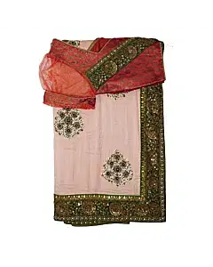 Sabyasachi Blush Pink And Green Embroidered Saree