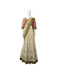 Sabyasachi Ivory Net Saree