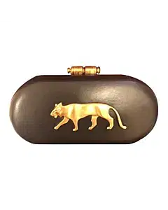 Sabyasachi Black Royal Bengal clutch