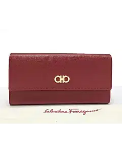 Salvatore Ferragamo Red Leather Wallet