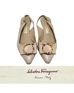 Salvatore Ferragamo Pointed-Toe Slingback Pumps