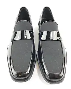 Salvatore Ferragamo Black Patent Leather Gene Loafers