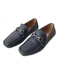 Salvatore Ferragamo Parigi Gancini Bit Leather Driver Loafers